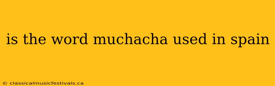 is the word muchacha used in spain