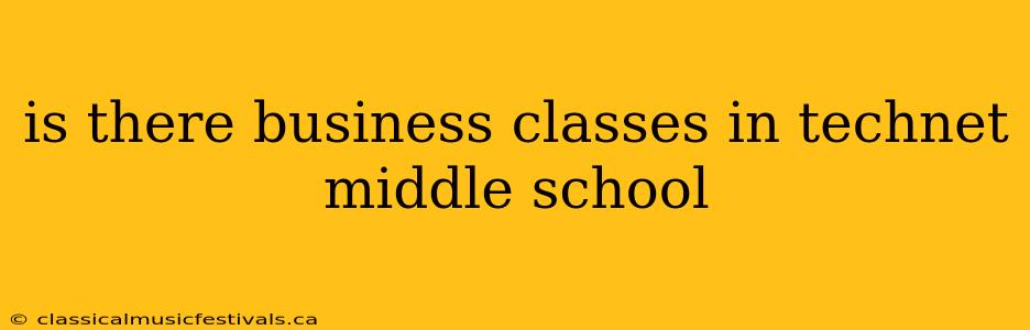 is there business classes in technet middle school