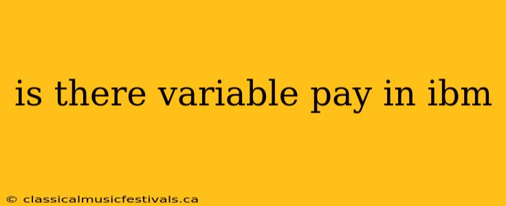 is there variable pay in ibm