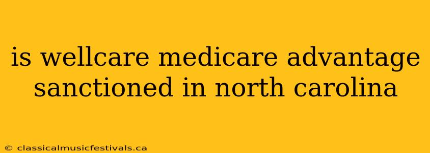 is wellcare medicare advantage sanctioned in north carolina