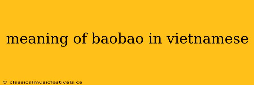 meaning of baobao in vietnamese