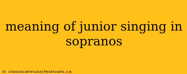 meaning of junior singing in sopranos