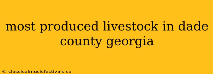 most produced livestock in dade county georgia