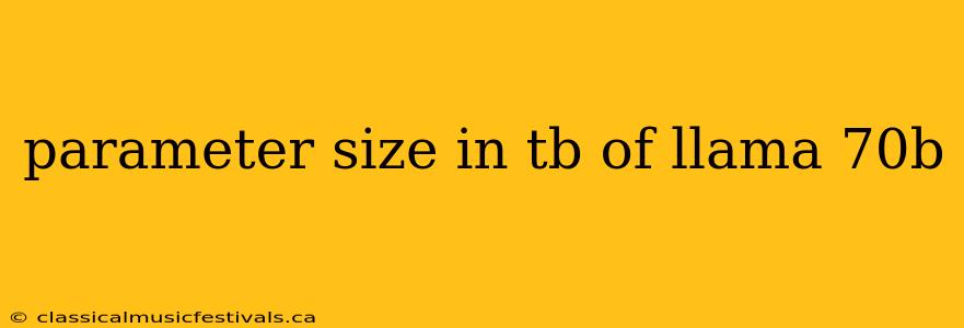 parameter size in tb of llama 70b