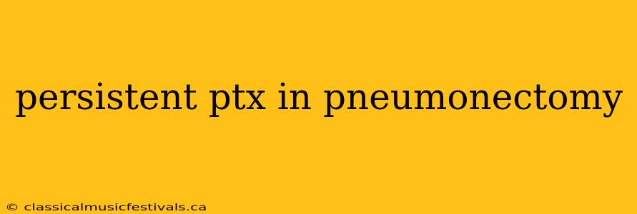 persistent ptx in pneumonectomy