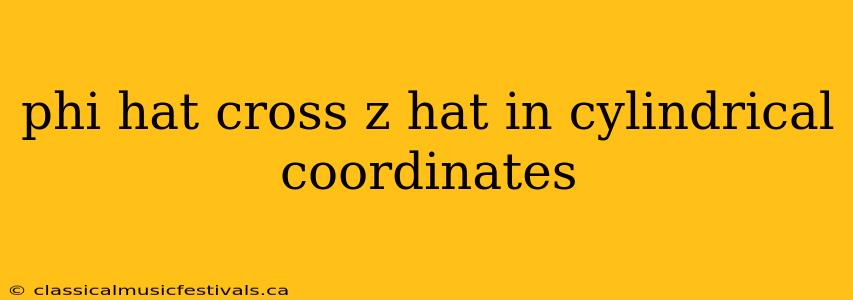 phi hat cross z hat in cylindrical coordinates