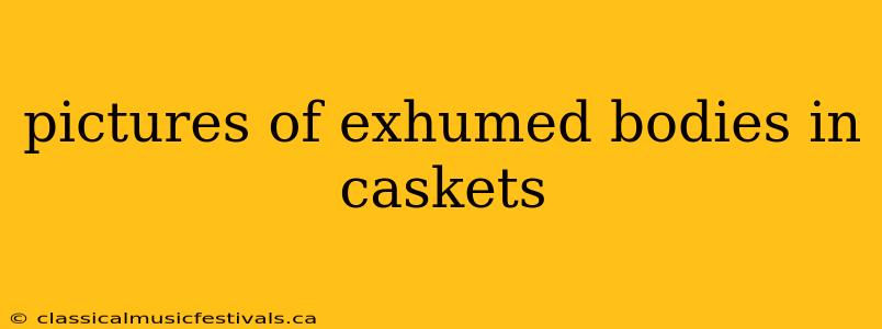 pictures of exhumed bodies in caskets