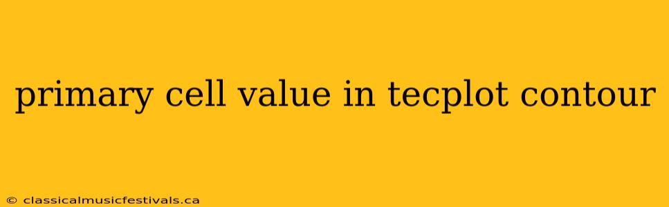 primary cell value in tecplot contour