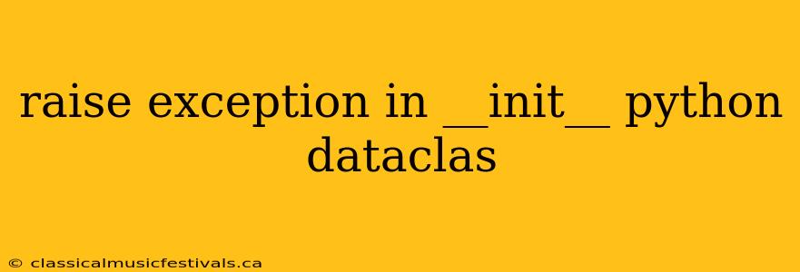 raise exception in __init__ python dataclas