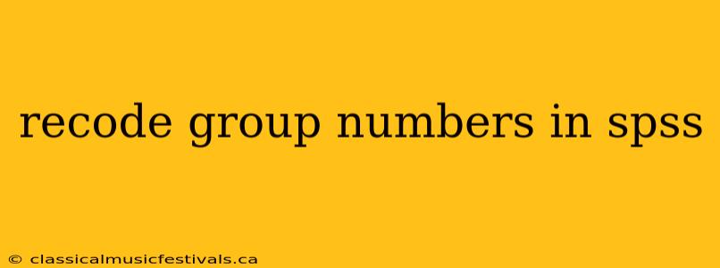 recode group numbers in spss