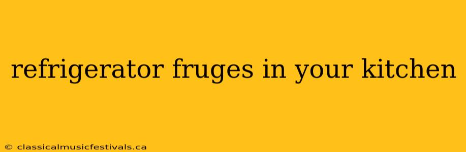 refrigerator fruges in your kitchen