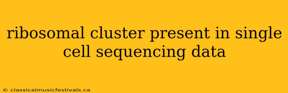 ribosomal cluster present in single cell sequencing data