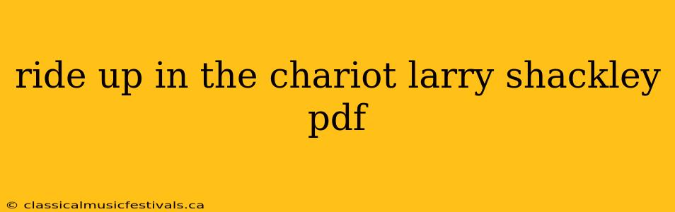 ride up in the chariot larry shackley pdf