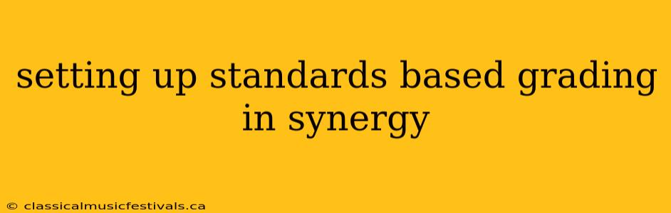 setting up standards based grading in synergy