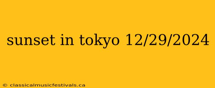 sunset in tokyo 12/29/2024