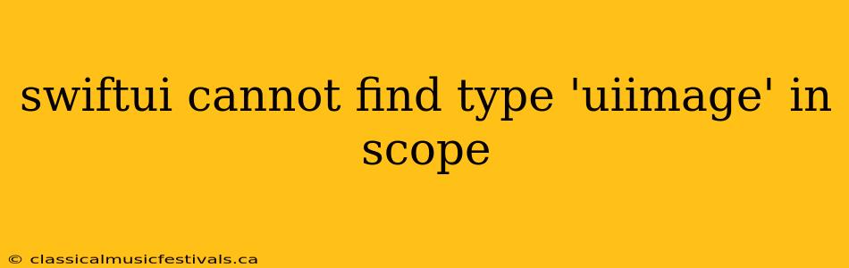 swiftui cannot find type 'uiimage' in scope