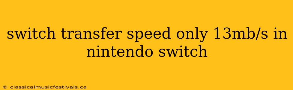 switch transfer speed only 13mb/s in nintendo switch