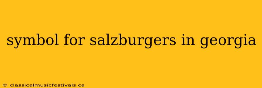 symbol for salzburgers in georgia