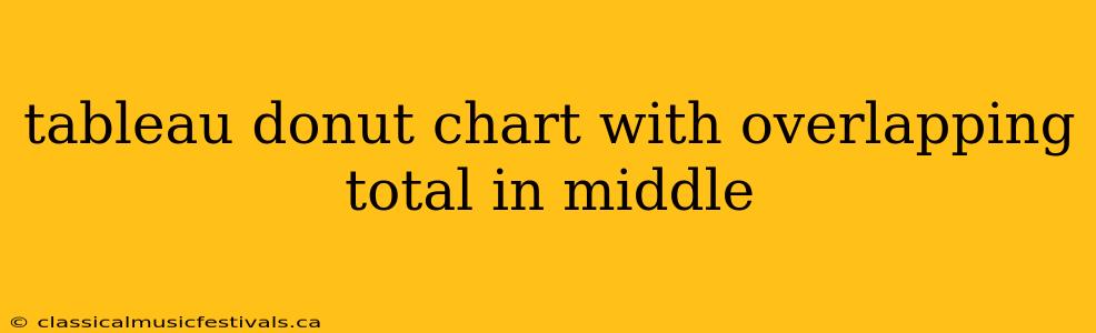 tableau donut chart with overlapping total in middle