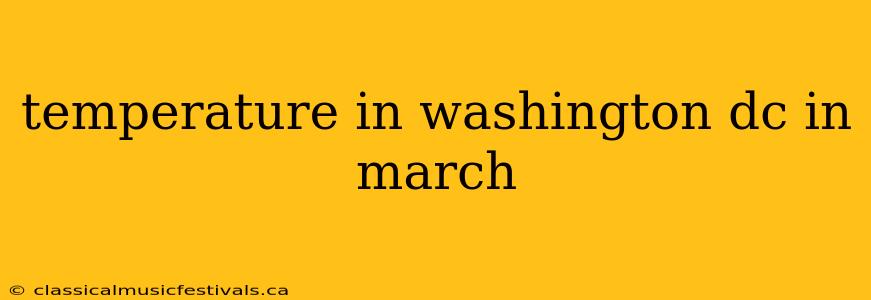 temperature in washington dc in march