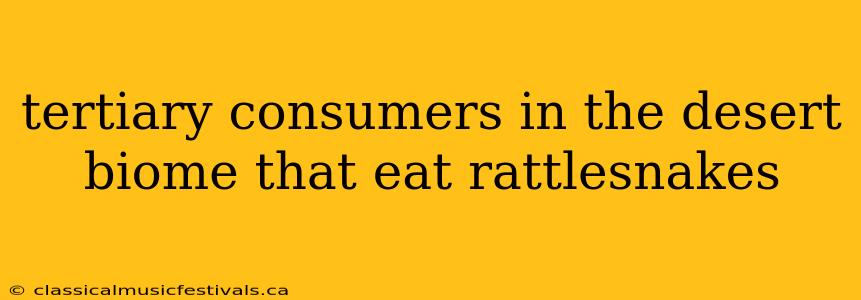 tertiary consumers in the desert biome that eat rattlesnakes