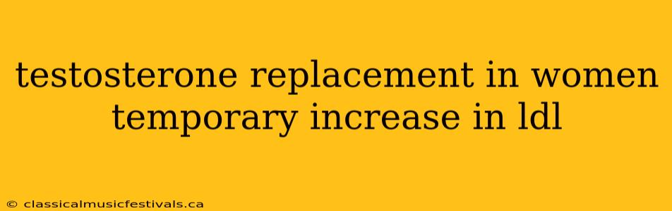 testosterone replacement in women temporary increase in ldl