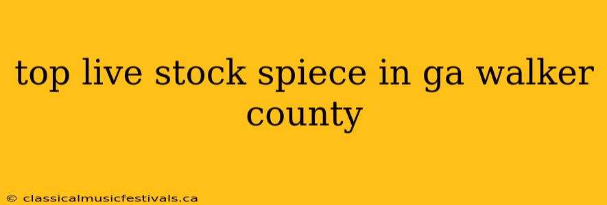 top live stock spiece in ga walker county