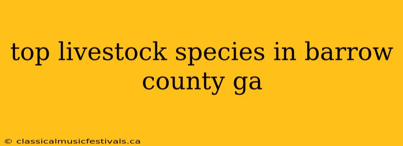 top livestock species in barrow county ga