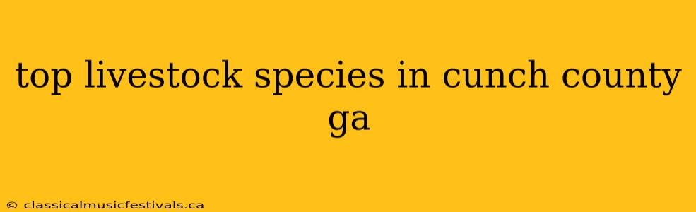 top livestock species in cunch county ga