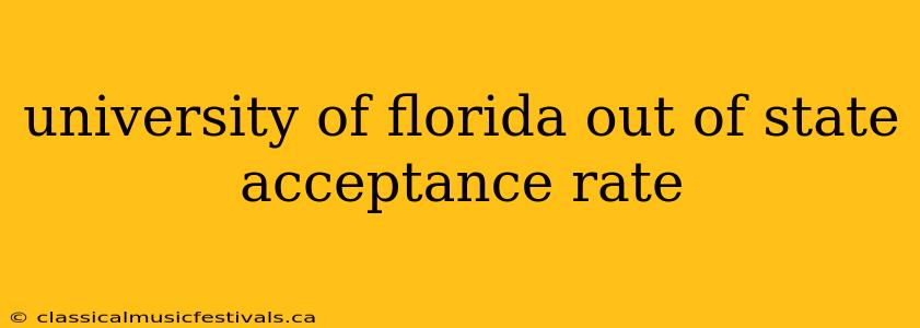 university of florida out of state acceptance rate