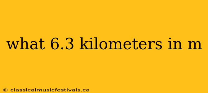 what 6.3 kilometers in m