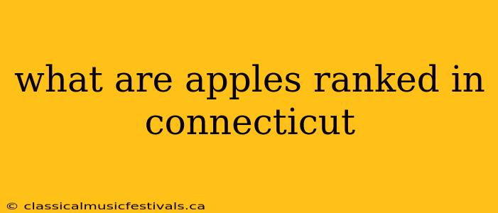 what are apples ranked in connecticut