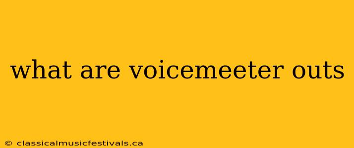 what are voicemeeter outs