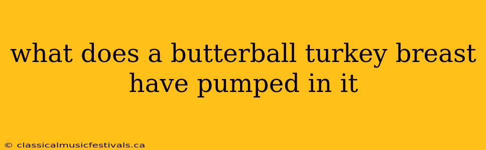 what does a butterball turkey breast have pumped in it