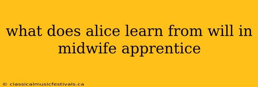 what does alice learn from will in midwife apprentice