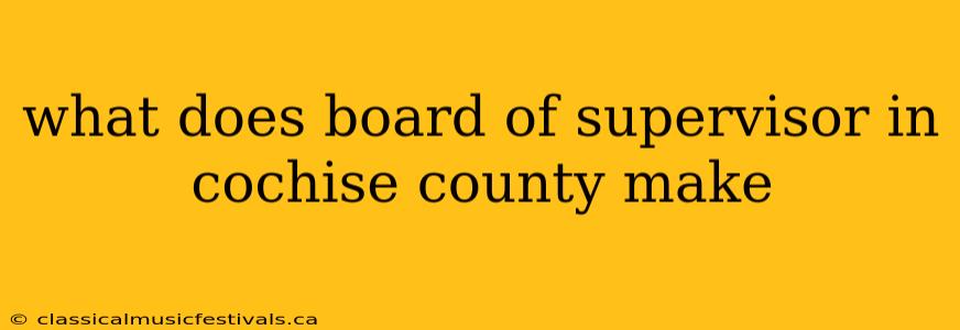 what does board of supervisor in cochise county make