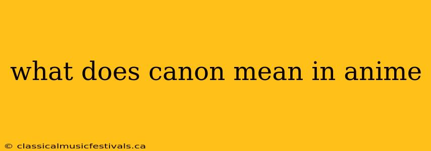 what does canon mean in anime