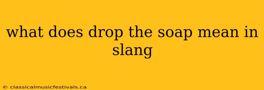 what does drop the soap mean in slang