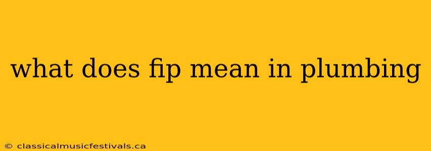 what does fip mean in plumbing