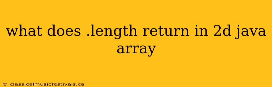 what does .length return in 2d java array