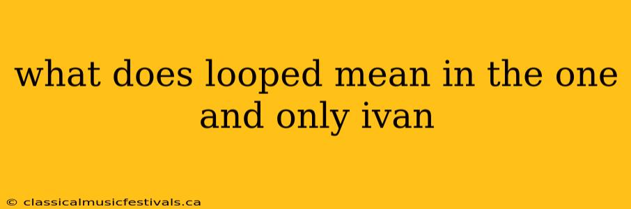 what does looped mean in the one and only ivan