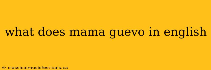 what does mama guevo in english