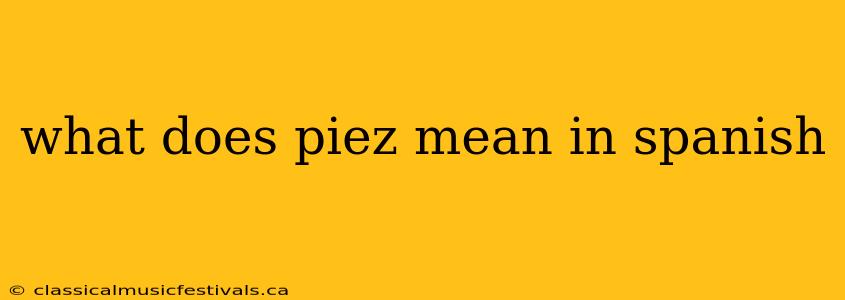 what does piez mean in spanish