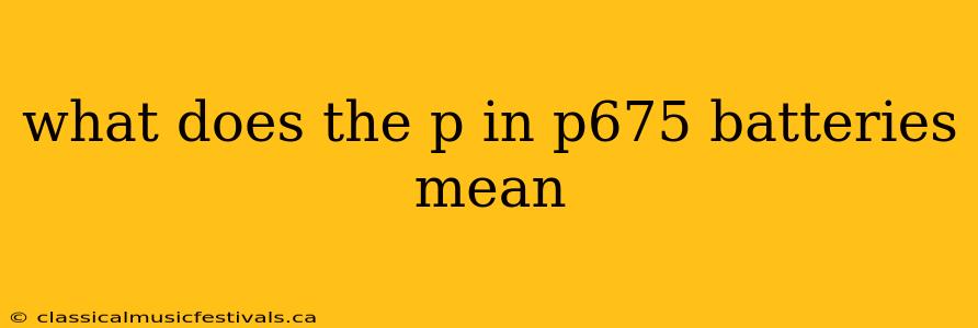 what does the p in p675 batteries mean