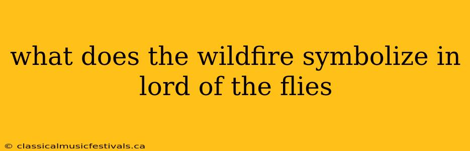 what does the wildfire symbolize in lord of the flies