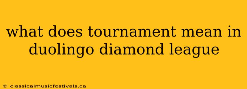 what does tournament mean in duolingo diamond league