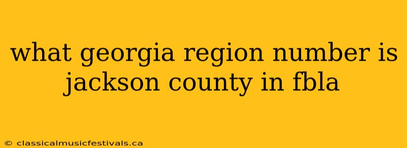 what georgia region number is jackson county in fbla