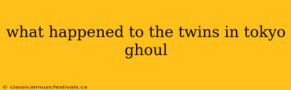 what happened to the twins in tokyo ghoul