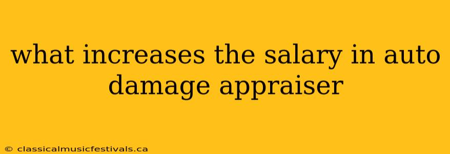 what increases the salary in auto damage appraiser