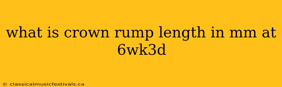 what is crown rump length in mm at 6wk3d